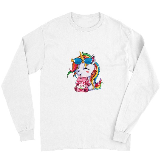 Unicorn Pet Pastel Goth Strawberry Milk Shake Anime Aesthetic 97 Long Sleeves