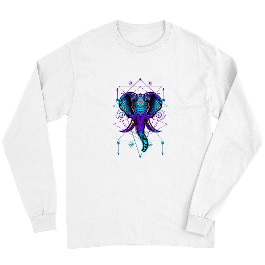 Elephant Mammal Classy Mood Elephant Chakra Signs Yoga Namaste Long Sleeves