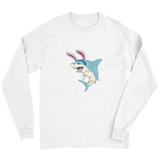 Shark Pet Easter Bunny Shark Easter Rabbit Shark Egg Hunt Boys Girls Long Sleeves