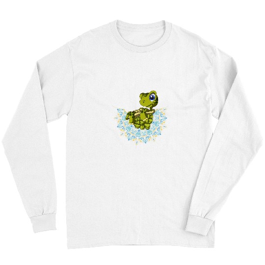 Turtle Pet Cute Ocean Animal Kids Girls Boys Gift Hippie Mandala Long Sleeves