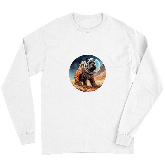 Schnauzer Pet Mars Funny Dog Astronaut 2 Long Sleeves