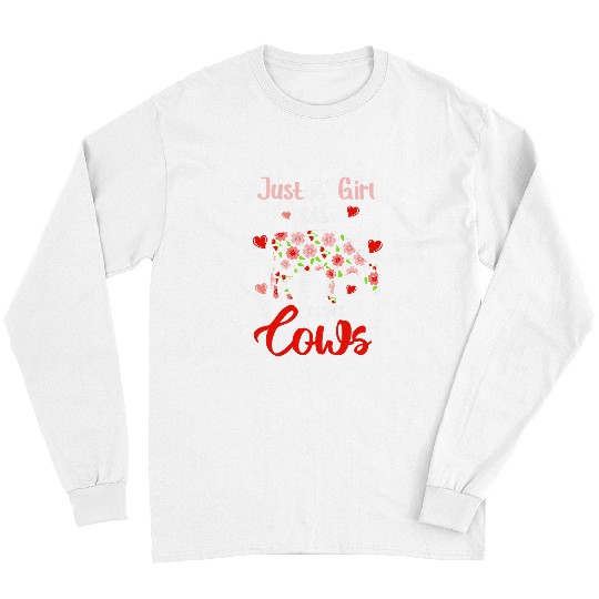 Cow Pet Girl Likes Cows Ironic Farm Animal Farmer Long Sleeves