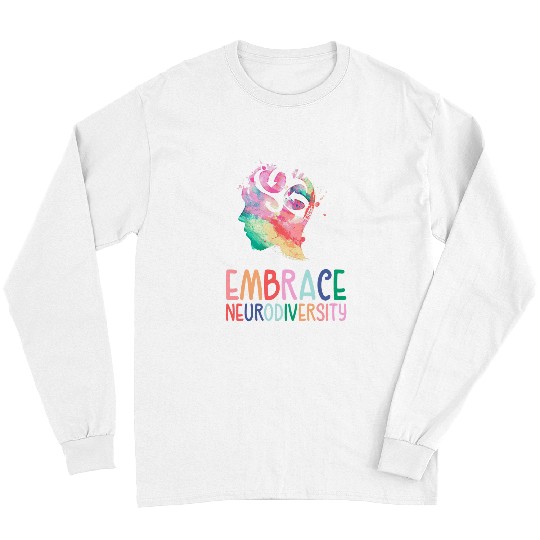 Autism Puzzle Support Embrace Neurodiversity Brain Long Sleeves