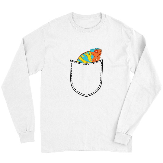 Chameleon Pet Rainbow Chameleon in Chest Pocket Reptile Holder Lizard Long Sleeves