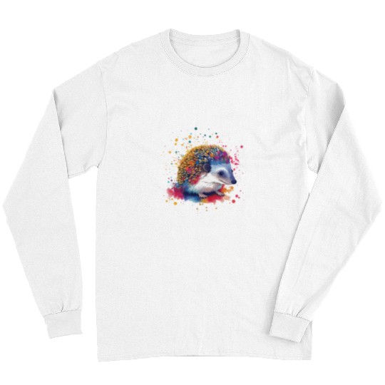 Hedgehog Pet Adorable Hedgehogs Cute Animal Lover Graphic Print Art 2 Long Sleeves