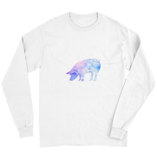 Pig Pet Watercolor Pig Farmer Farming Animal Lovers Agriculture 01 Long Sleeves