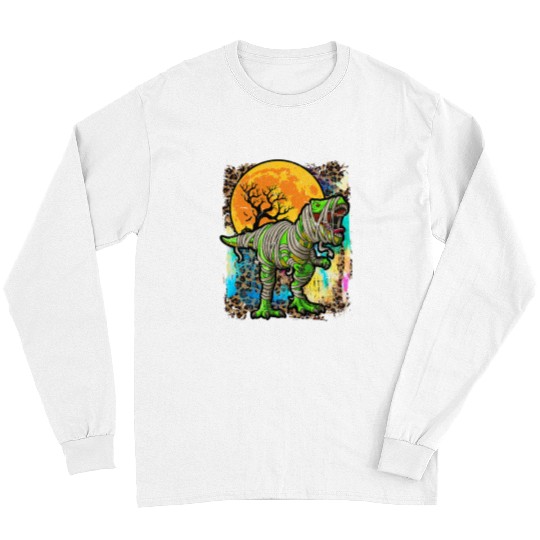 Dinosaur Pet Halloween Dinosaur Zombie Tie Dye Long Sleeves
