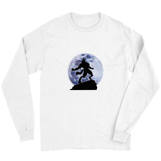 Coyote Mammal Werewolfs Moon Novelty Tee Long Sleeves