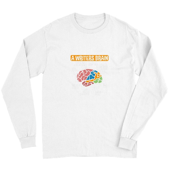 Book Fun Writing Published Author Book Writer A Writers Brain Long Sleeves