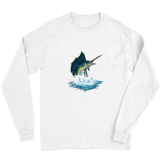 Fishing Fun Deep Sea Fishing swords Fish Long Sleeves