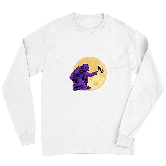 Astronaut Job Painting In Space Moon Astronauts Costume Long Sleeves