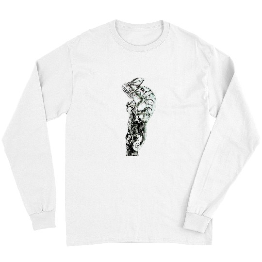 Chameleon Pet Motif Reptile Terrarium Lizards Long Sleeves