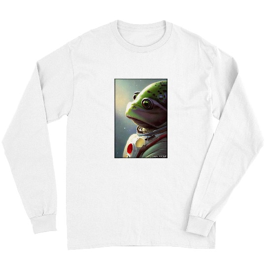 Frog Pet Green Frog Animal Wild Astronaut Future SciFi Technology 6 Long Sleeves