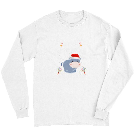 Hippo Pet I Want A Hippopotamus For Christmas Funny Hippo Pajamas Xma Long Sleeves