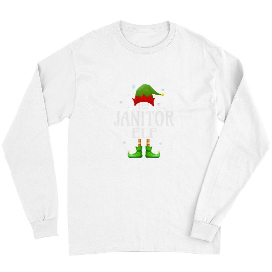 Janitor Elf xmass Funny Family Matching Christmas Pajama Long Sleeves