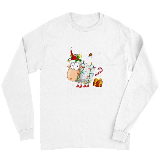 Sheep Pet Fleece Feliz Navidad Funny Christmas Cute Sheep Christmas Long Sleeves