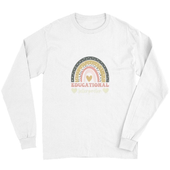 Rainbow Appreciation Back To School Educational Interpreter Long Sleeves