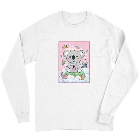 Koala Pet Kawaii Koala Bear Bubble Boba Milk Tea Long Sleeves
