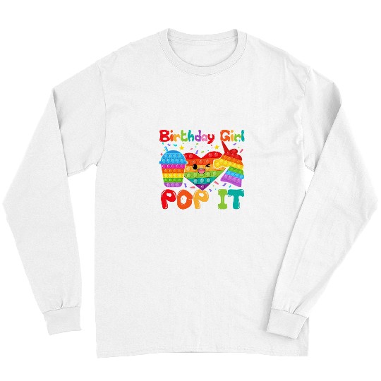 Unicorn Pet Birthday Girl Popit Unicorn Ice Cream Pop Up Fidget Toy Idea 5 Long Sleeves