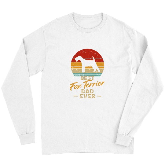 bests fox terrier dad ever fars day Long Sleeves