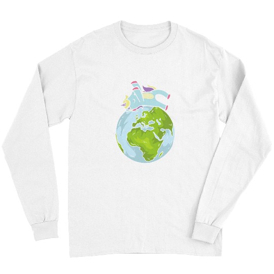 Unicorn Pet Cute Girly Unicorn Lover Animal Protect Planet Earth Day Long Sleeves