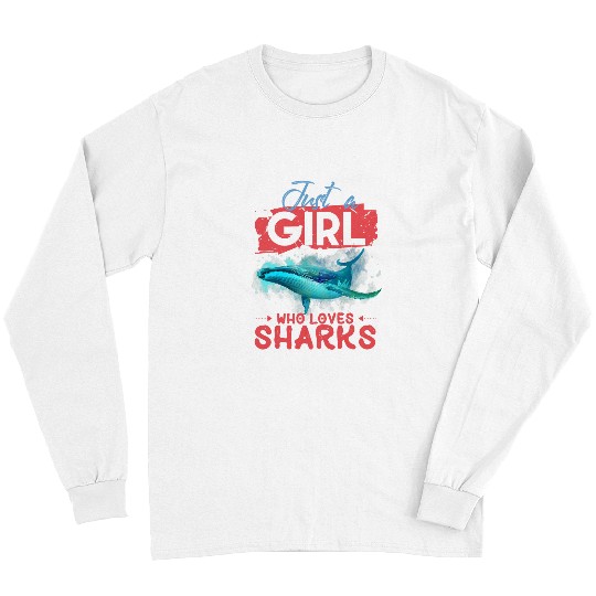 Whale Pet Just A Girl Who Love Sharks Funny Joke Whale From Orca Lover 1 Long Sleeves