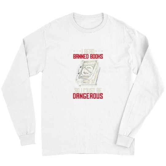 Book Fun Read Banned Books Bookworm Book Lover Reading Literature 08 6 Long Sleeves