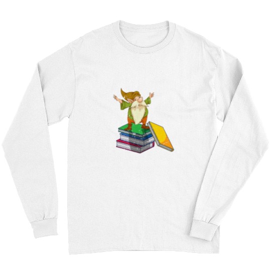 Book Fun Geek Reading Bookworm Librarian Nordic Gnome Long Sleeves