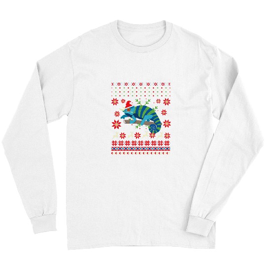 Chameleon Pet Ugly Christmas Sweater Long Sleeves