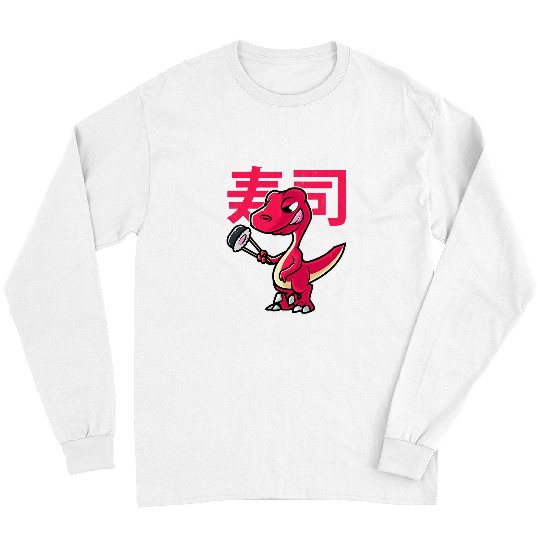 Dinosaur Pet Sushi Nigiri Kawaii Neko Anime Japanese 1 Long Sleeves