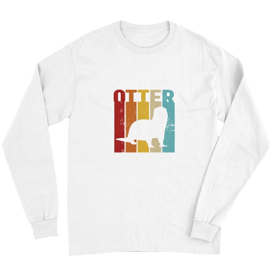 Otter Pet Otters Fish Otter Retro vintages Long Sleeves