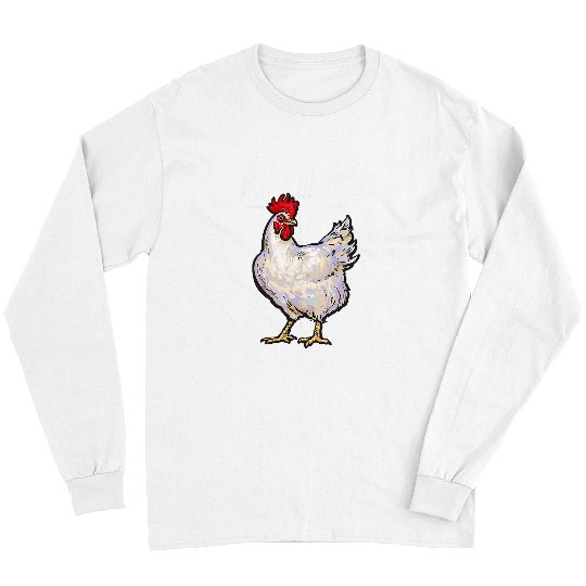 Chicken Pet Guess What Chicken Butt Farm Farmer Funny Long Sleeves