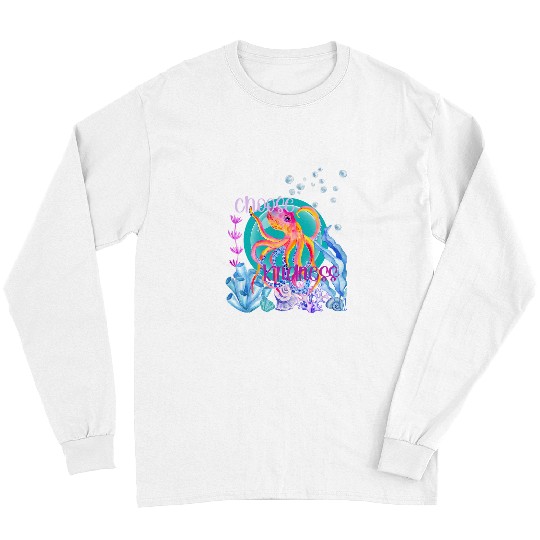 Octopus Pet Choose Kindness Inspirational Watercolor Ocean Long Sleeves