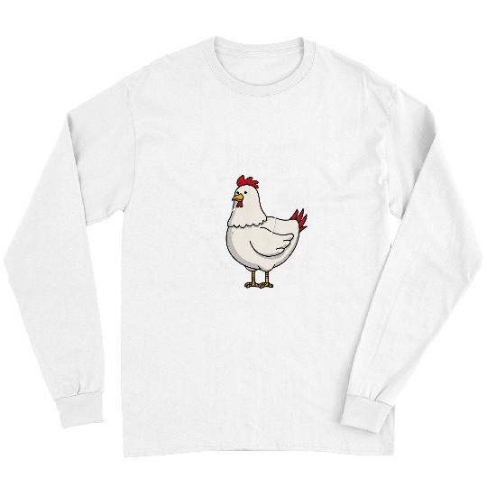Chicken Pet Anatomy of a Chicken Tee Country Farm Women Girl Long Sleeves
