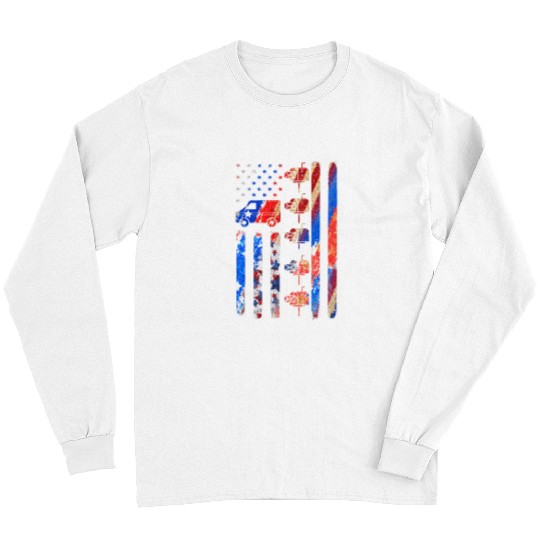 Postal Worker Job Happy 4th Of July Patriotic Postal Worker American Flag 1 Long Sleeves
