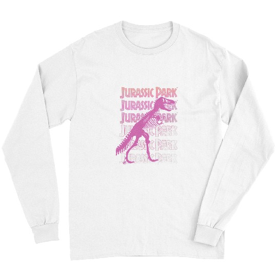 Dinosaur Pet Jurassic Park TRex Large Skeletons Silhouette Pink Gradient Long Sleeves
