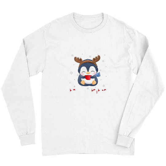 Penguin Pet Reindeer Penguin Merry Christmas Kids Men Women 287 Long Sleeves