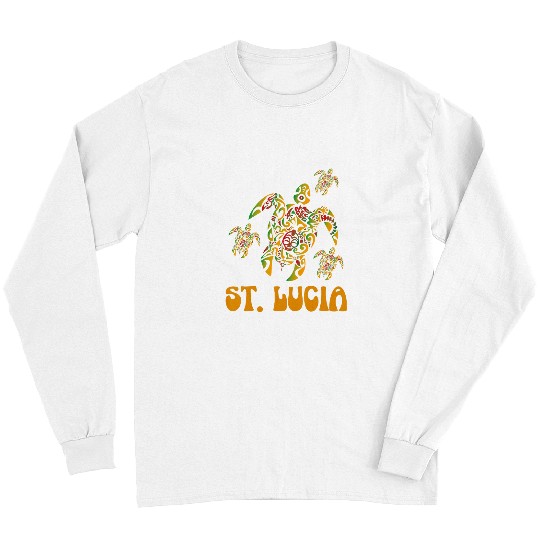 Turtle Pet St Lucia Island Sea Turtle Caribbean Sea St Lucia Long Sleeves