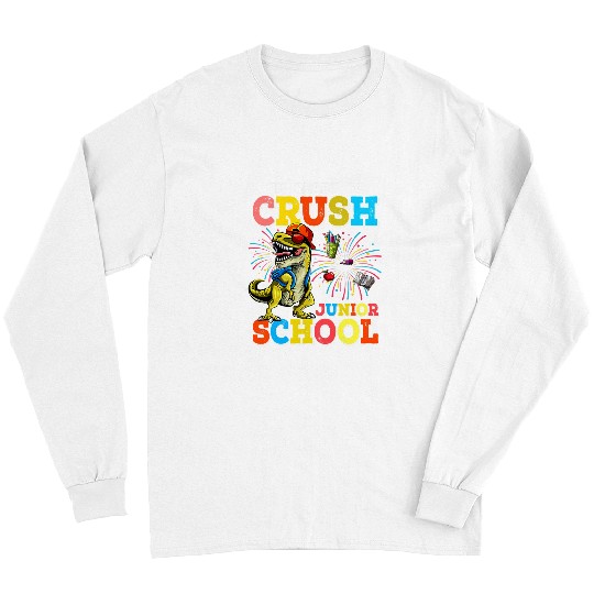 Dinosaur Pet Ready To Crush Junior School T rexs Dinosaur Back to School Long Sleeves