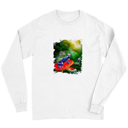Frog Pet Poison Dart Arrow Frog On The Mushroom Long Sleeves
