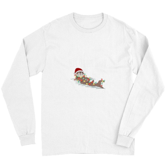 Otter Pet Otters His And Her Otter Half Funny Matching Couple Christmas His Long Sleeves