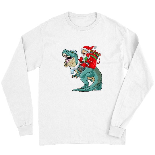Dinosaur Pet Happy Chrismukkah Hanukkah Christmas T rexs Dinosaur Jewish 2 Long Sleeves