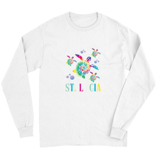Turtle Pet St Lucia Island TieDye Sea Turtle Caribbean Sea St Lucia Long Sleeves
