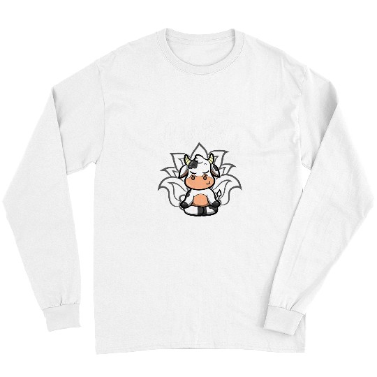 Cow Pet Yoga Pose Asana Lotus Blossom Namaste Long Sleeves