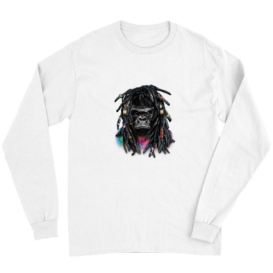 Gorilla Pet with Reggae Dreadlocks Hair Long Sleeves