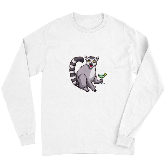 Lemur Pet Drinking Margarita Long Sleeves
