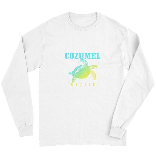 Turtle Pet Surf Life Cozumel Beach Mexico Sea Turtle Surfer Scuba Diving Long Sleeves