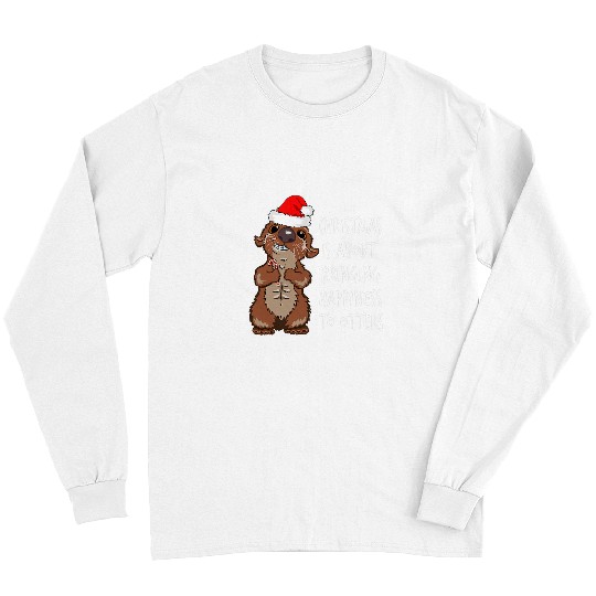 Otter Pet Otters Fun Christmas Animal Cute Otter Bringing Happiness To Long Sleeves