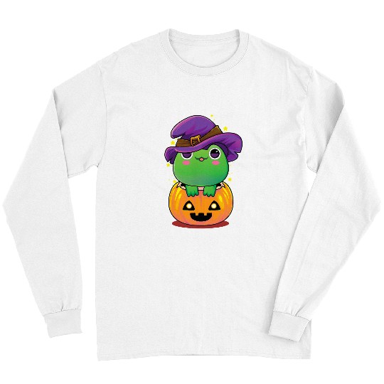 Frog Pet Halloween Frog Witch Hat Amphibian Pumpkin Halloween Costume 08 Long Sleeves