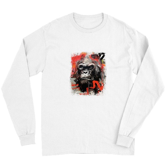 Gorilla Pet Wild graffiti gorilla king animal monkey ape gorilla Long Sleeves